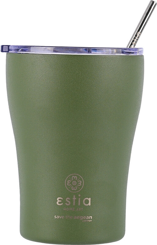 Estia Trinkbecher Forest Spirit – 350 ml, Ø 9,0 cm, Edelstahl, Druckverschluss, doppelwandig