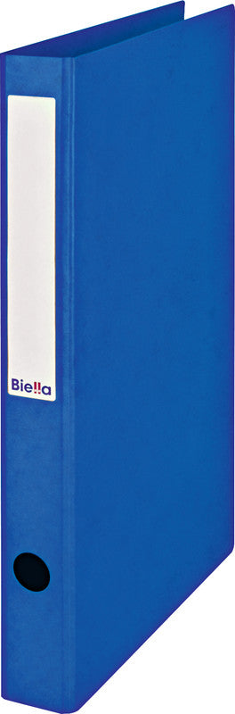 Biella Zeigebuch – A4 Hochformat – 2-Ring Bügelmechanik, Ø 25 mm, Rücken 31 mm – Blau, mit Niederhalter