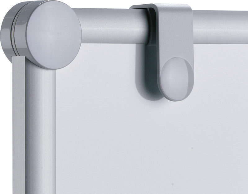 MAUL Pinnwand – Filz, magnetisch, Alurahmen – 120 × 150 cm, weiss/blau