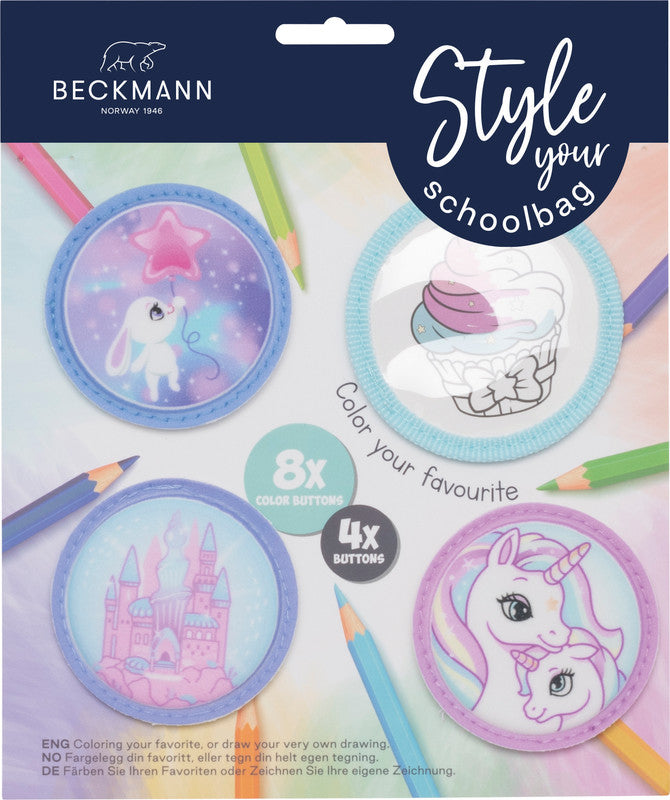 Beckmann Rucksack-Aufnäher – 4-teilig, Mehrfarbig