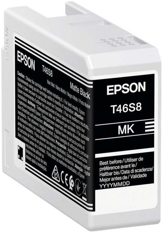Epson Tintenpatrone T46S8, Schwarz, 25 ml – für Inkjetdrucker und Multifunktionsgeräte