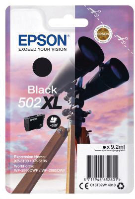 Epson Tintenpatrone 502XL, Schwarz – für Tintenstrahldrucker/Multifunktionsgeräte