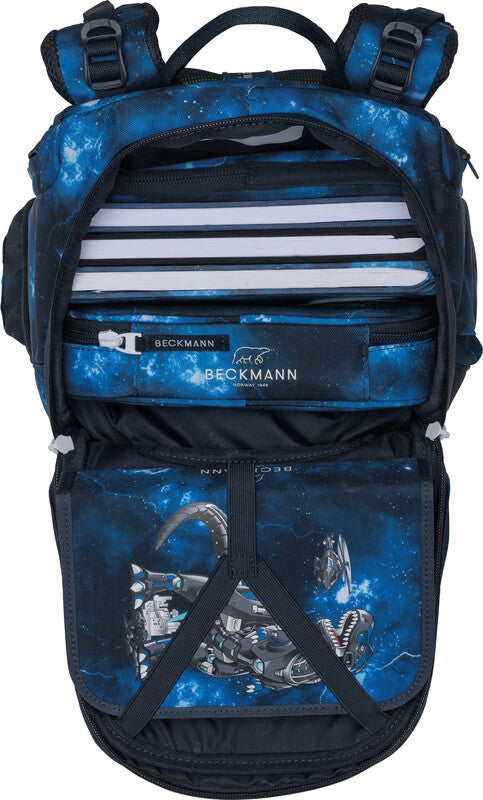 Beckmann Schulrucksack Active Air Flx – Tech Rex – 26,0×39,0×22,0 cm – Recycelte Materialien