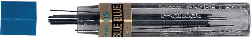 Pentel Bleistiftminen Hi-Polymer Farbe – blau, 0,5 mm, für dunkles Papier geeignet, 12 Stk.