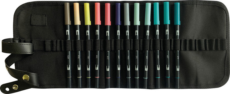 Tombow Brush Pen ABT Dual Brush Pen – Pinselspitze – sortiert – 12er-Set – wasservermalbar