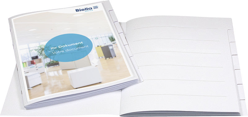 Biella Sammelmappe für A4, Karton, Weiss