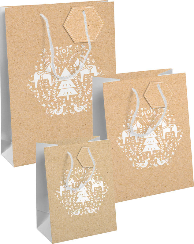 Clairefontaine Geschenktasche Dalécarlie – Weihnachten – Papier – 215 × 253 × 102 mm