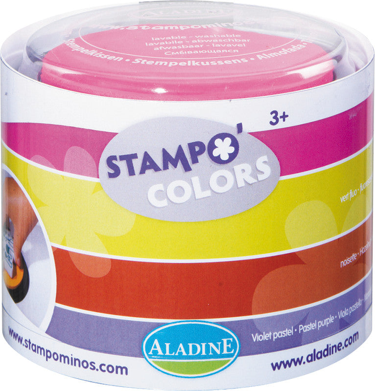 Aladine kids Aladine – Stempelkissen – sortiert, Ø 100 mm, Set zu 4