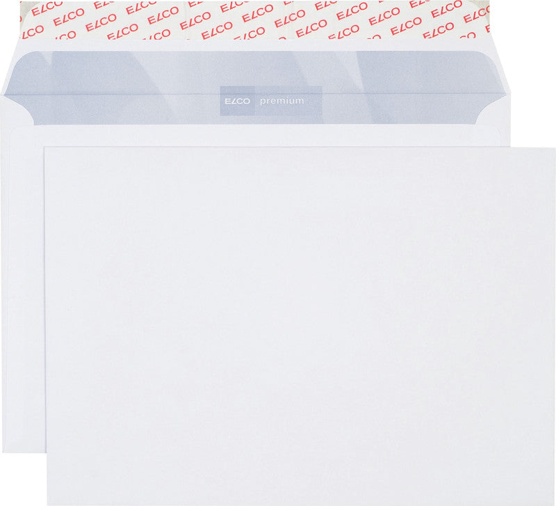 ELCO Couvert B5 (250 × 176 mm), ohne Fenster, selbstklebend (Optifix), hochweiss, 100 g/m² – 500 Stk.