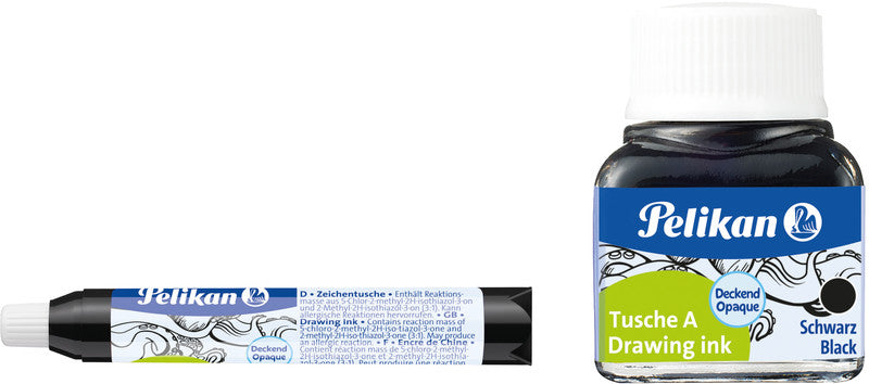 Pelikan Deckende weisse Tusche, 10 ml, für Reissfeder, Zeichenfeder & Pinsel