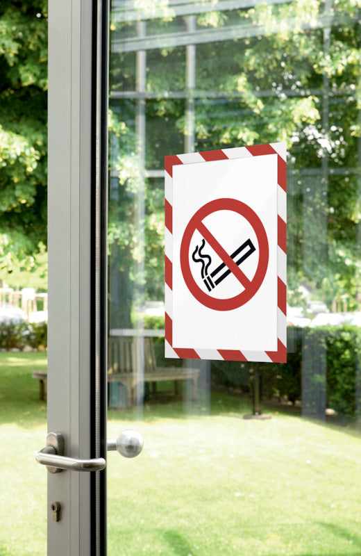 Durable DURAFRAME Security Magnetrahmen – A4 – rot/weiss – 2er-Pack
