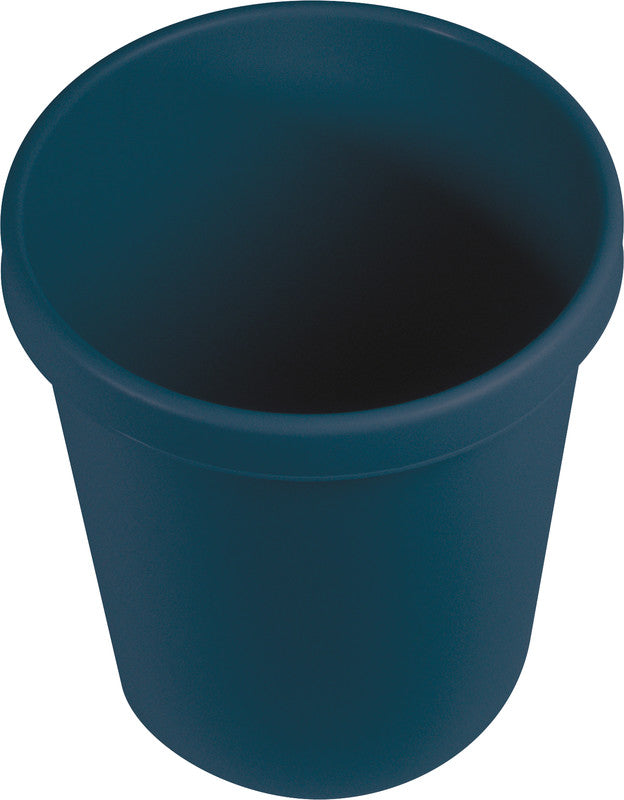 Helit Papierkorb the green german – 18 l – Kunststoff, blau – Ø 310 × H 320 mm
