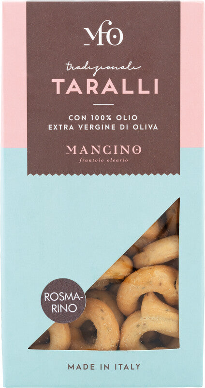 Mancino Taralli – Rosmarin, vegan, Schachtel, 300 g