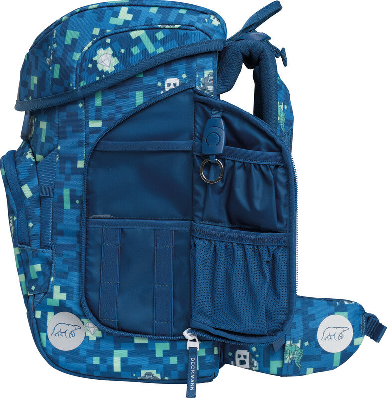 Beckmann Plus Air – Schulrucksack, Spider Escape, 20 l, 28×40,5×23 cm, mit Wendetasche