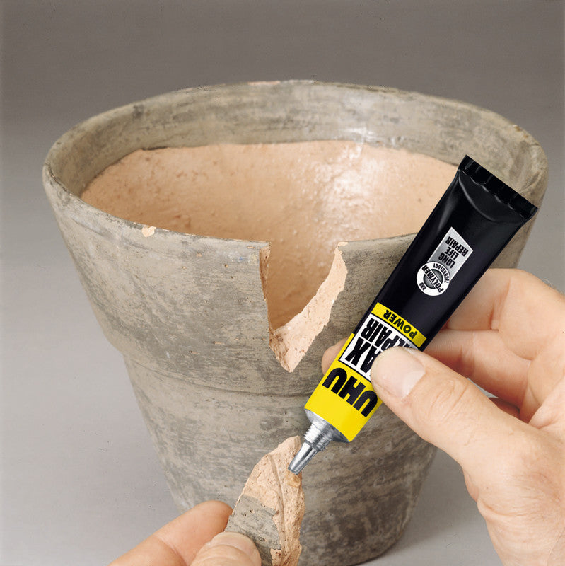 UHU Max Repair Power Kraftkleber – permanent, transparent, wasserfest, lösemittelfrei, 8 g, für Reparaturen