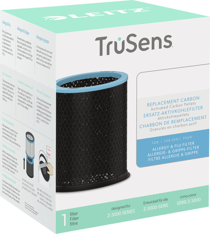 Leitz Ersatz-Aktivkohlefilter, Allergie & Grippe (antiviral) – für TruSens Z-3000, schwarz