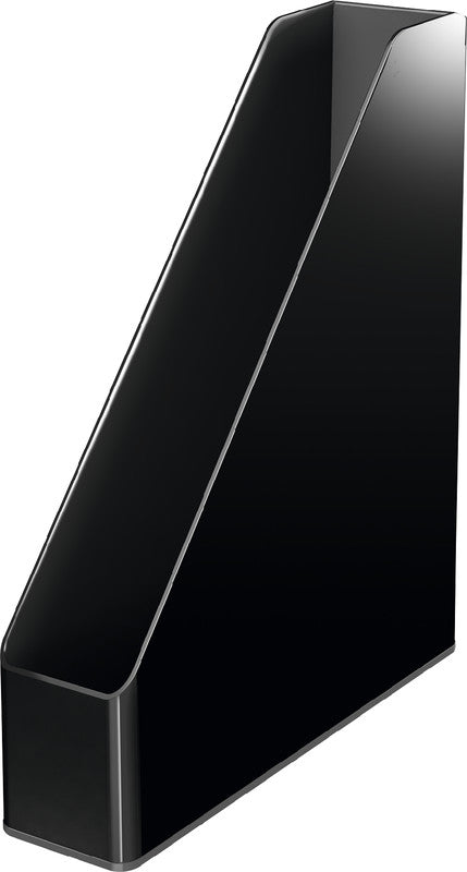 Leitz Stehsammler Duo Color – für Format A4, Kunststoff, schwarz, 73 × 318 × 272 mm