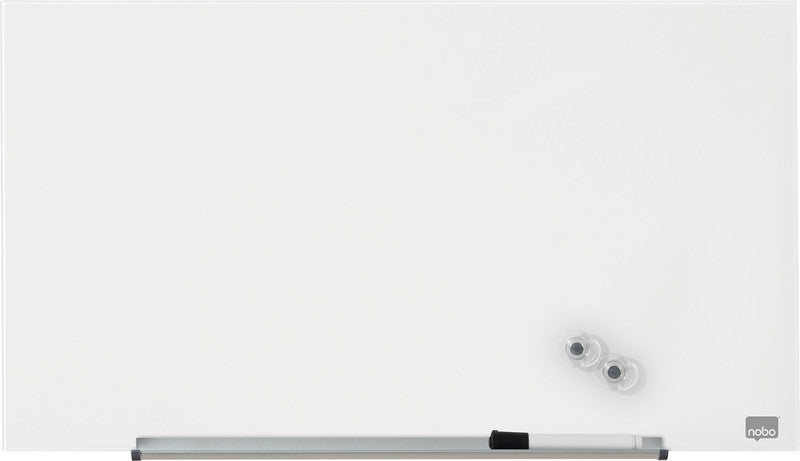 Nobo Whiteboard – 188 × 106 cm, Glas, magnetisch, Wandmontage, inkl. Stift, Magnete, Montagesatz