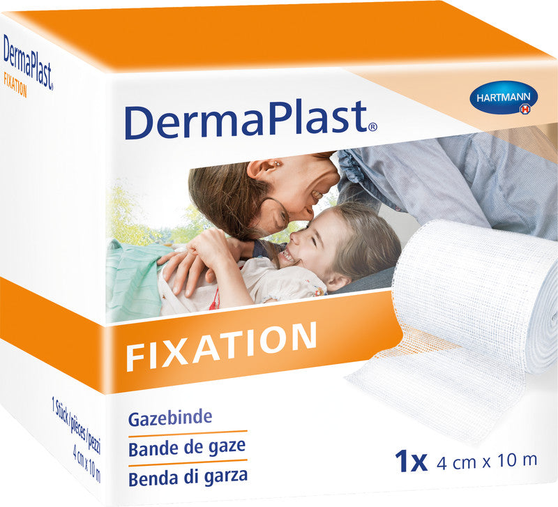 DermaPlast Gazebinde – hypoallergen – weiss – Textil – 40 × 10000 mm – 1 Rolle