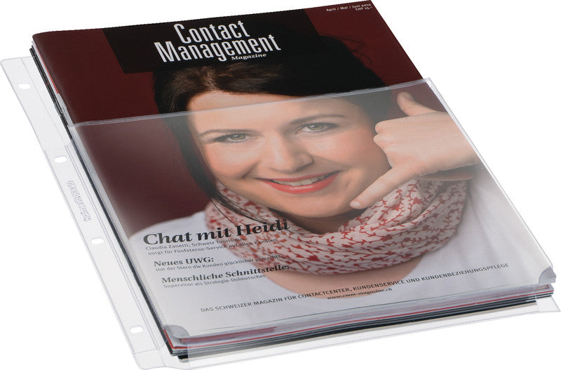 Kolma Sichtmappe A4 – Transparent, Kunststoff, Glänzend, 180 µm, 5er-Pack, 100% Rezyklierbar