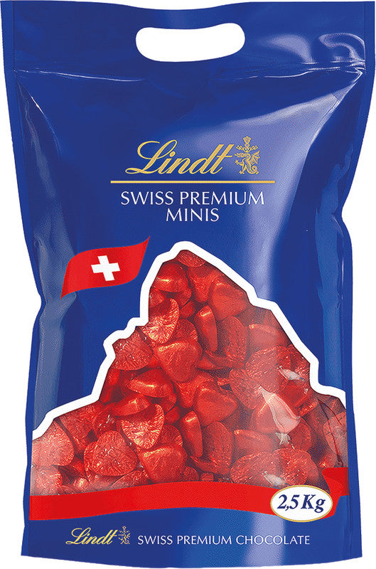 Lindt Schokoladensnack Herzli – Milch, 500 × 5 g (2,5 kg)