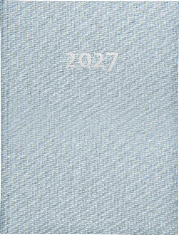 Biella Orario Agenda – 1 Woche/2 Seiten, gebunden, 17,5 × 23,5 cm, 2027, Hellblau, FSC
