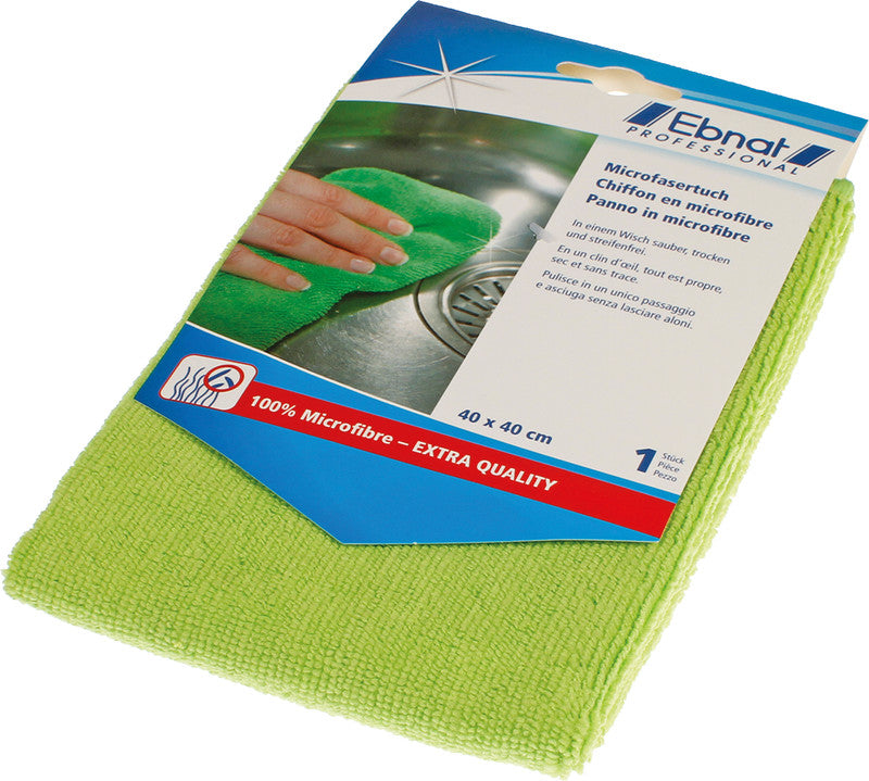 Ebnat Mikrofasertuch, feucht, waschbar bis 90 °C, grün, 40 × 40 cm