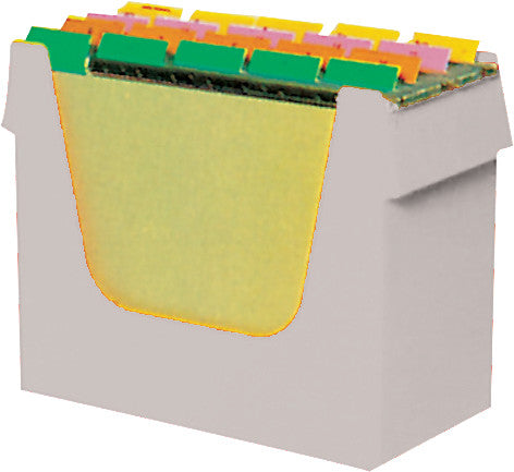 Ornalon Hängemappen-Box A4 – für 15 Hängemappen, 360 × 272 × 162 mm, Lichtgrau, Kunststoff