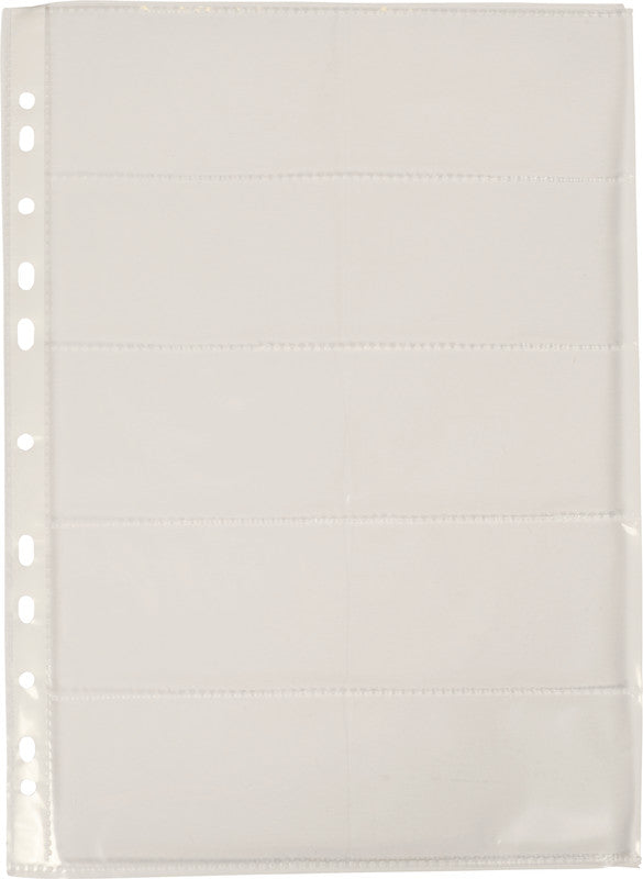 Connect Sichtmappe – Transparent, Kunststoff, für Visitenkarten 86 × 56 mm, 10er-Pack