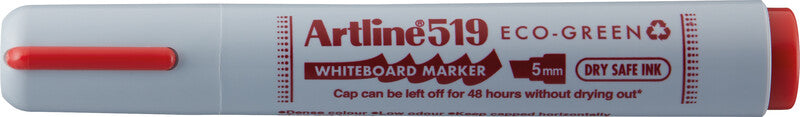 Artline Whiteboard-Marker Eco-Green EK519 – Rundspitze 2-5 mm – Rot – Trocken abwischbar