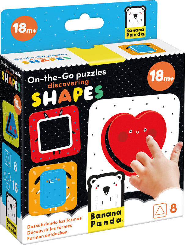 Banana Panda On-the-Go Puzzles Formen entdecken – Logikspiel, 1 Spieler, ab 18 Monaten