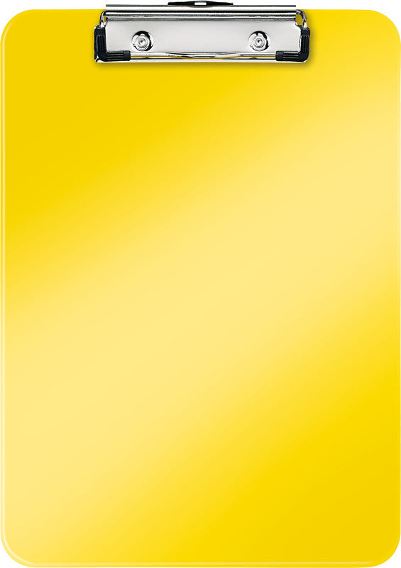 Leitz WOW Klemmbrett A4 – Kunststoff (PS), gelb – bis 80 Blatt