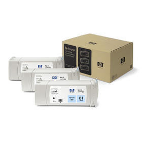 HP Tintenpatronen-Multipack 81, Cyan, 3er-Pack