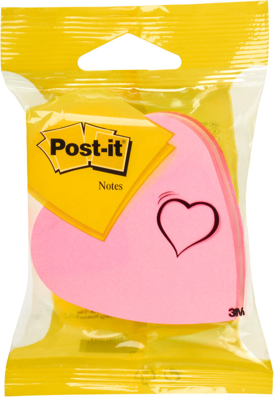 Post-it Haftnotizen Fantasy Cubes – Herz – Pink, 225 Blatt, PEFC