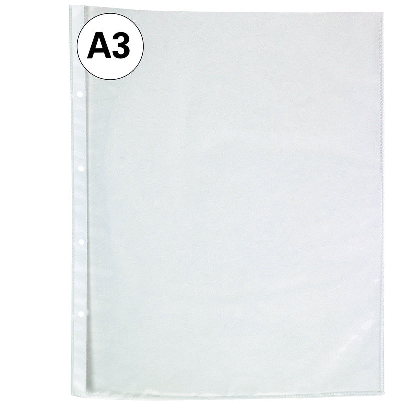 Q-connect Sichtmappe A3, transparent, Polypropylen, glänzend, 80 µm, 10er-Pack