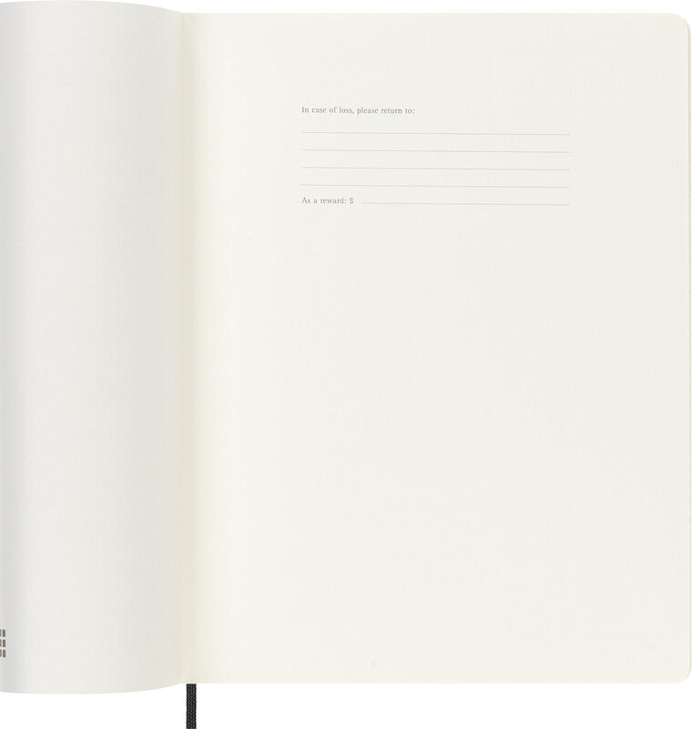 Moleskine Agenda – 1 Woche pro Seite, gebunden, 19 × 25 cm, 2026, schwarz, FSC