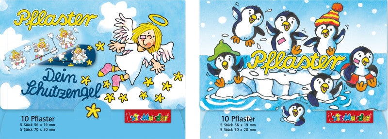 Lutz mauder Pflaster Pinguine – atmungsaktiv, wasserabweisend – sortiert – Kunststoff – sortiert – 10 Stk.
