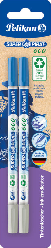 Pelikan Tintenlöscher Super Pirat – Keil – Blau – Blister 2 Stk.