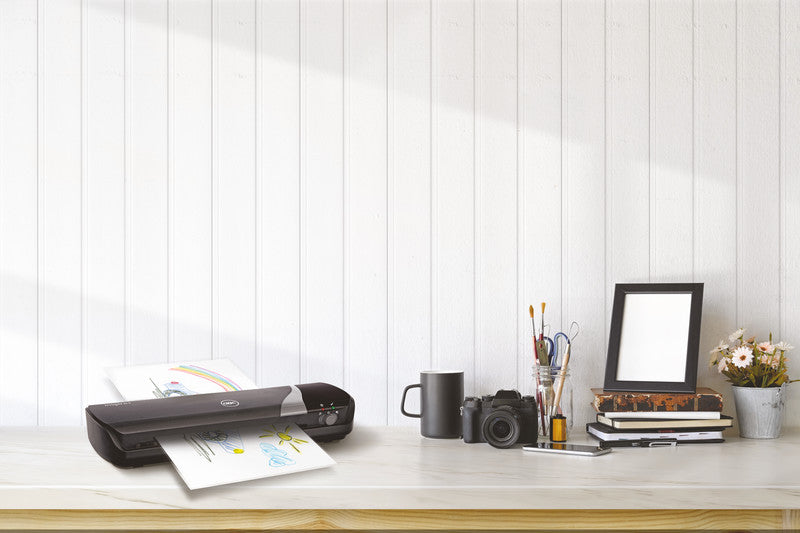 GBC Inspire+ Laminiergerät A4 – 2 Rollen, 75–125 µm, Kaltlamination, Aufheizzeit 4 Min., 250 mm/min, Schwarz