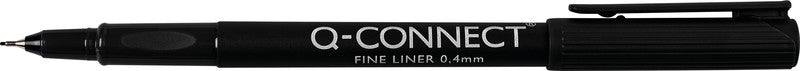 Q-CONNECT Fineliner – 10er-Set – 0,4 mm – schwarz