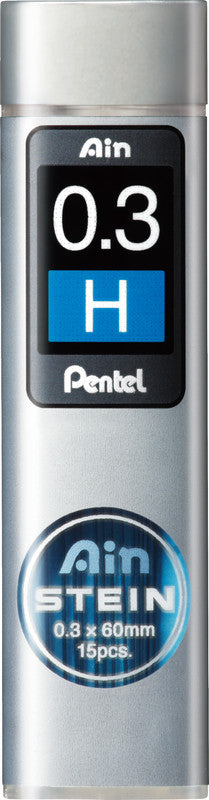 Pentel Bleistiftminen – Graphit, 0,3 mm, H, 15 Stk.