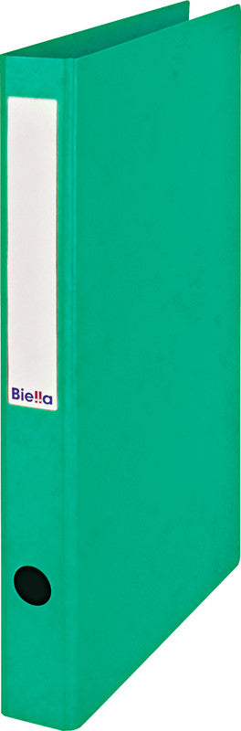 Biella Ringbuch – A4 Hoch – 2-Ring Bügelmechanik, Ø 25 mm, Rücken 31 mm – Grün, mit Niederhalter