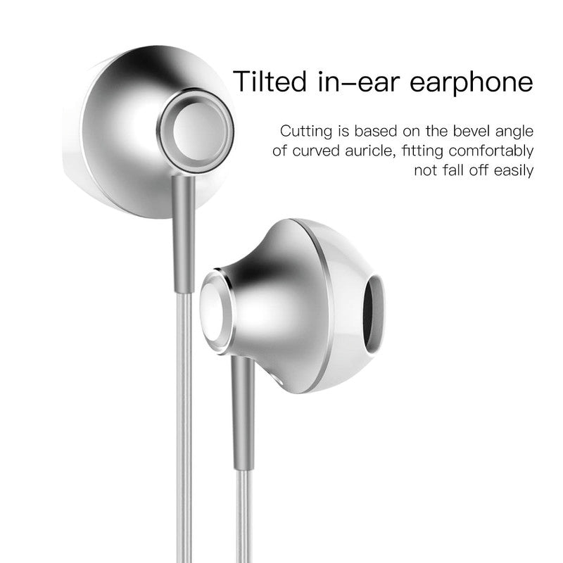Baseus Encok H06 – In-Ear Headset – 3,5 mm Klinke, mit Mikrofon – Silber