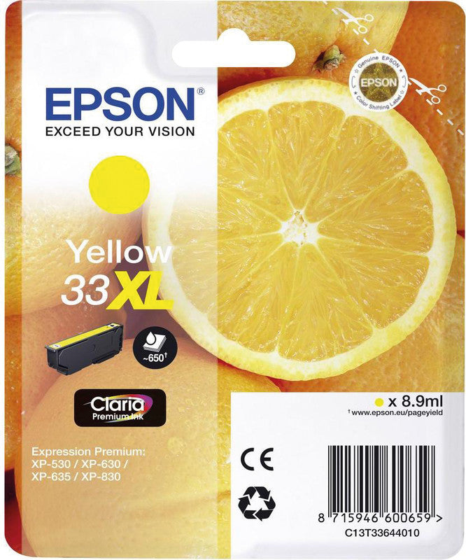 Epson Tintenpatrone 33XL, Gelb, 650 Seiten