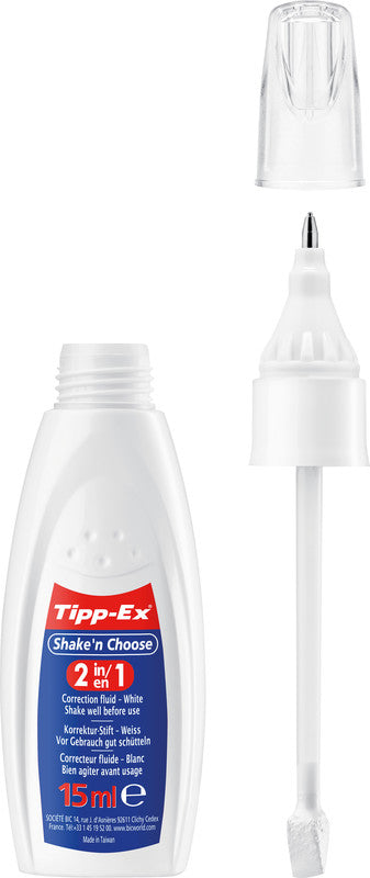 Tipp-Ex – Korrekturstift Shake'n Choose 2-in-1 – Weiss – Keil – 15 ml
