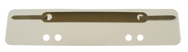 Heftverschlüsse 150 × 34 mm, Kunststoff, Grau – mit Abheftvorrichtung – 25 Stk