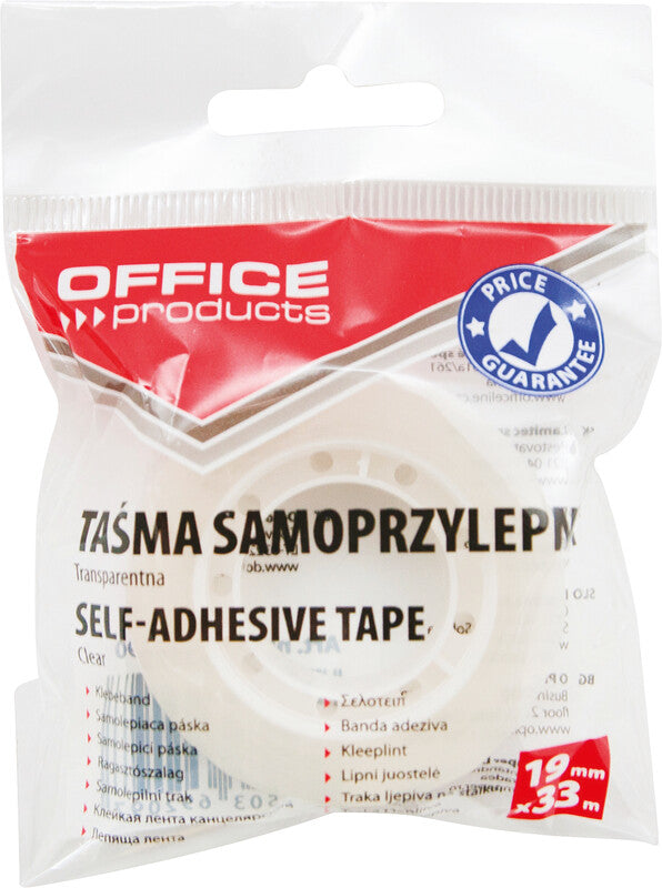 Office products Klebeband – permanent, matt, Kunststoff, 19 mm × 33 m, transparent, Nachfüllrolle