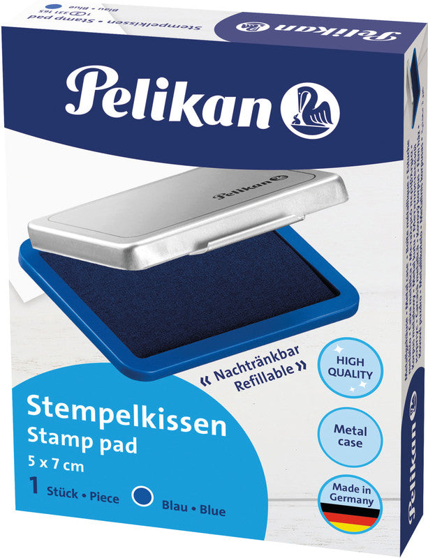 Pelikan Stempelkissen – Metall, 70 × 50 mm, getränkt, Blau