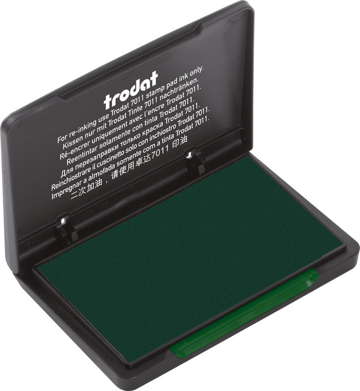 Trodat Stempelkissen – getränkt, Kunststoff, 50 × 90 mm, Grün, EU Ecolabel