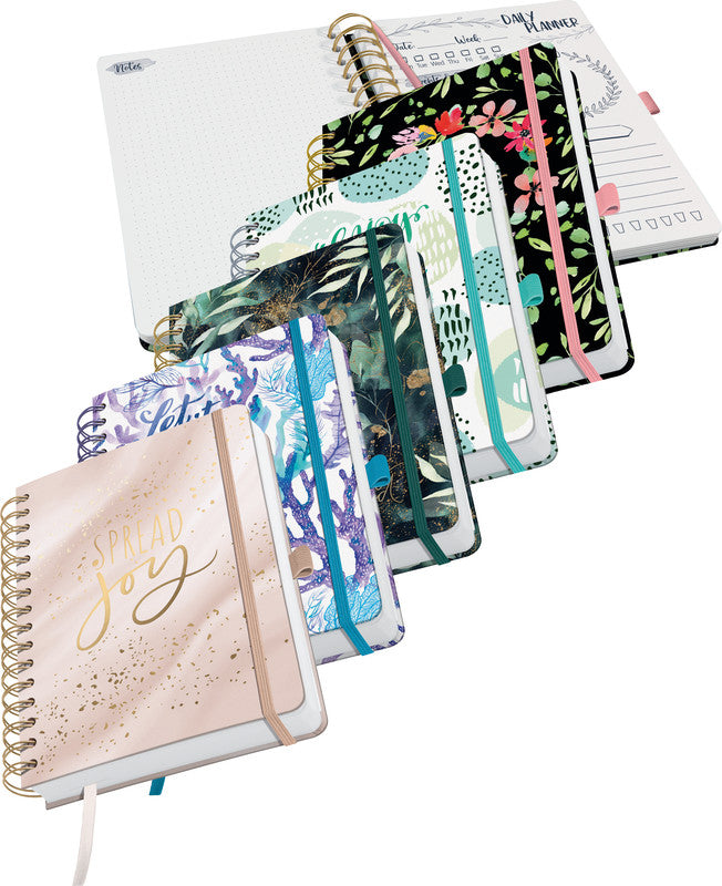 Sigel JOLIE Tagesplaner – undatiert, Spiralbindung, 16,8 × 21,5 cm, Underwater Miracles, FSC